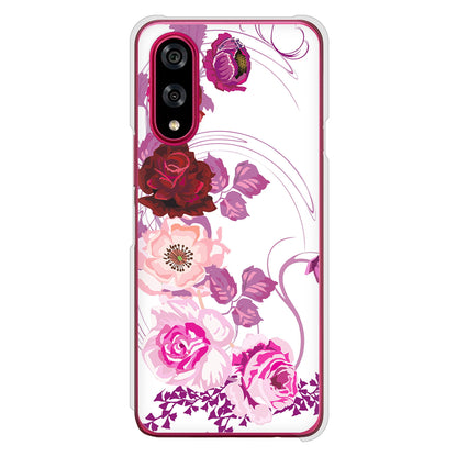 BASIO active3 KYG04 au 高画質仕上げ 背面印刷 ハードケースロマンチックなバラ