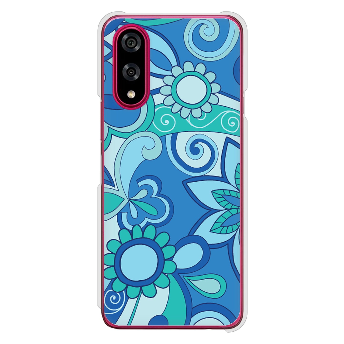 BASIO active3 KYG04 au 高画質仕上げ 背面印刷 ハードケース 【409 ブルーミックス】