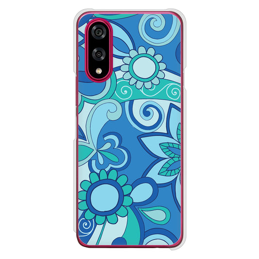 BASIO active3 KYG04 au 高画質仕上げ 背面印刷 ハードケース 【409 ブルーミックス】