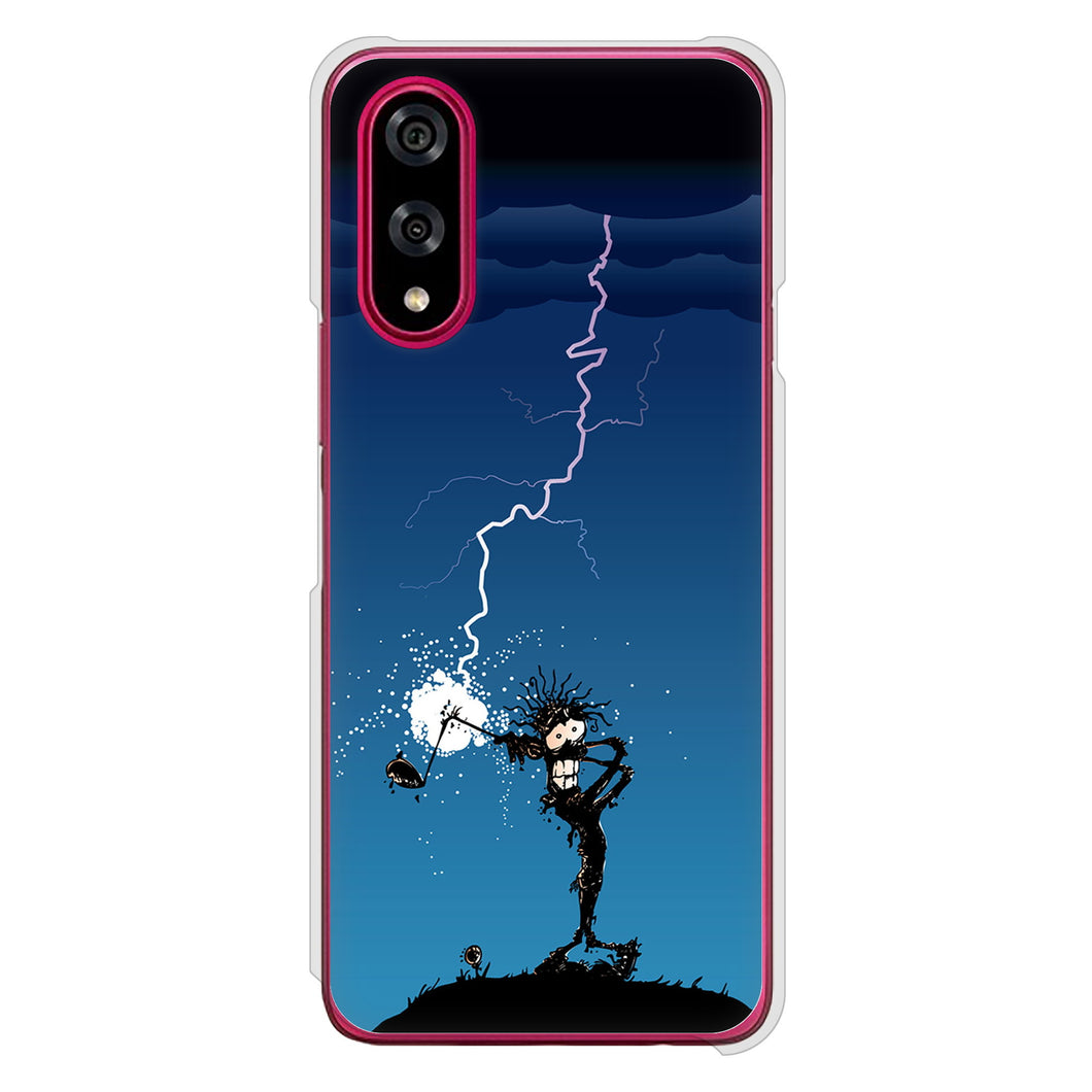 BASIO active3 KYG04 au 高画質仕上げ 背面印刷 ハードケース 【417 ゴルファーの苦難】