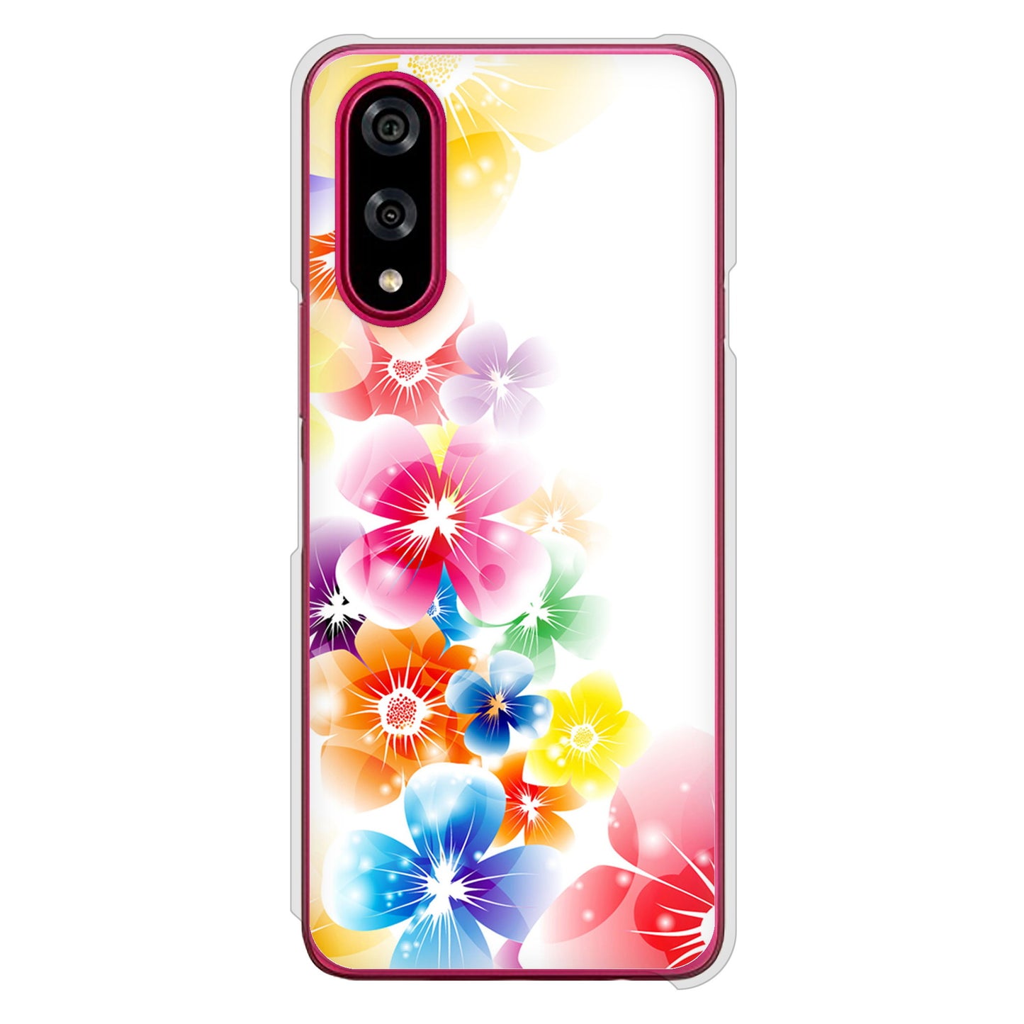 BASIO active3 KYG04 au 高画質仕上げ 背面印刷 ハードケース 【1209 光と花】