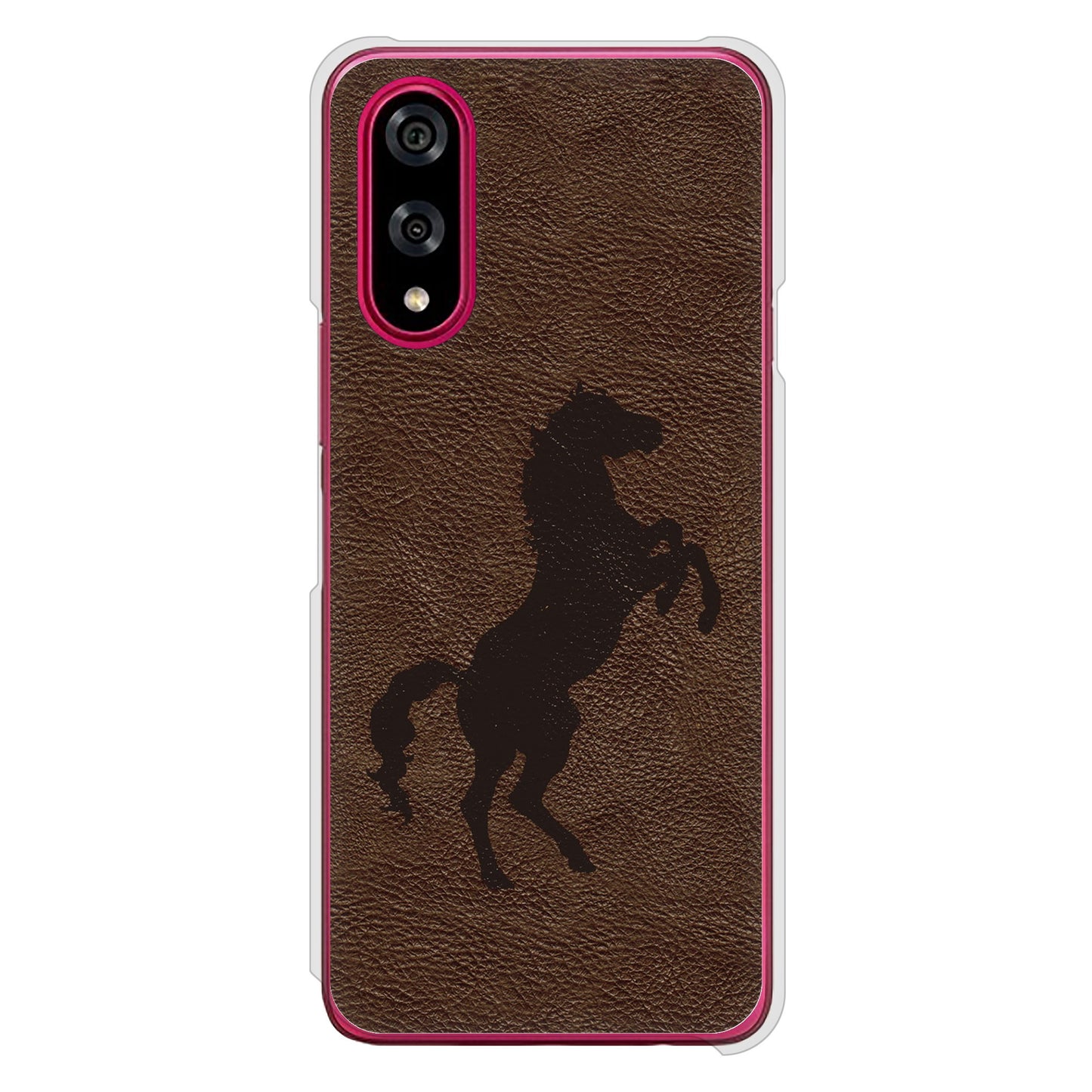 BASIO active3 KYG04 au 高画質仕上げ 背面印刷 ハードケースレザー風