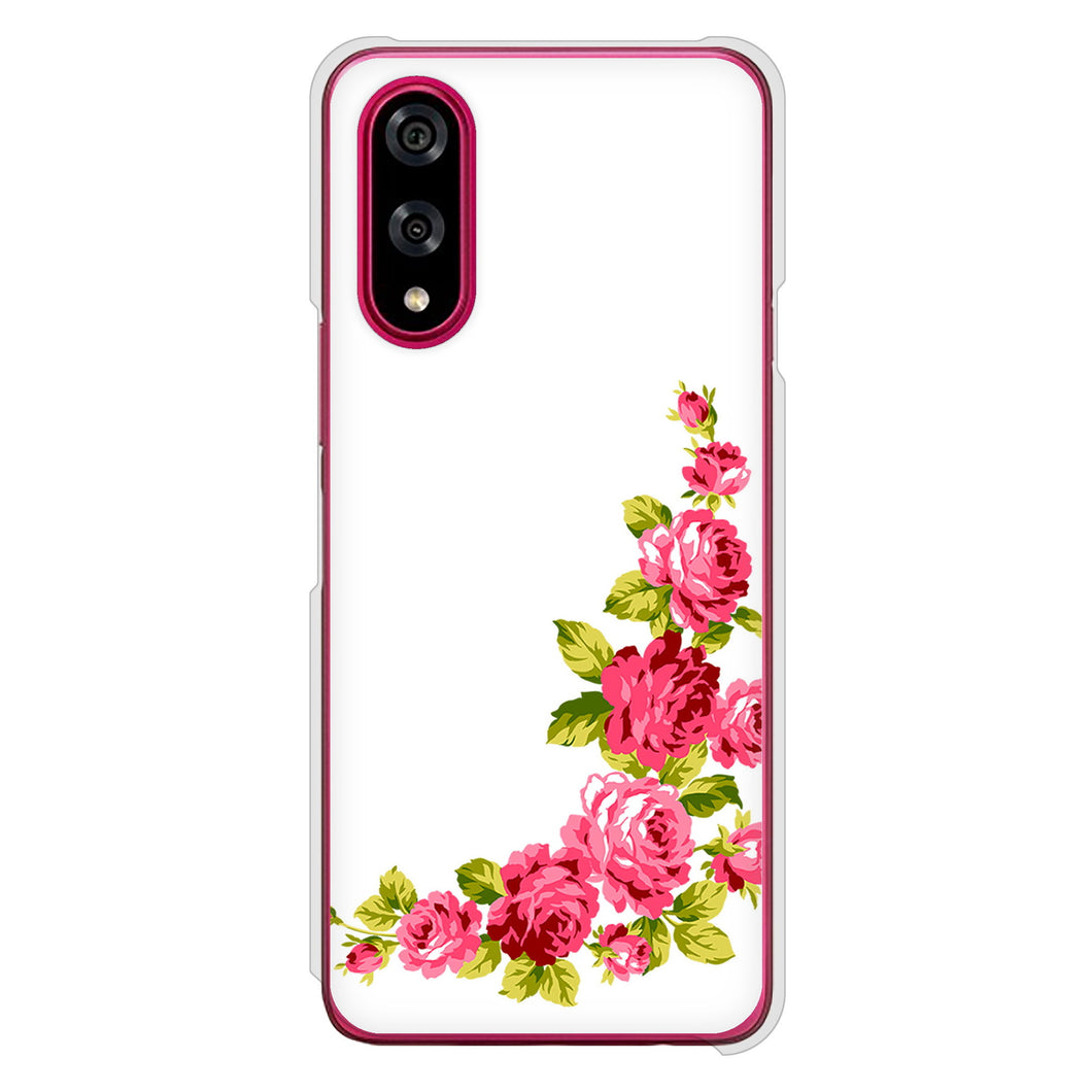 BASIO active3 KYG04 au 高画質仕上げ 背面印刷 ハードケースロマンチックなバラ