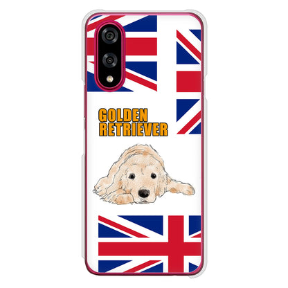 BASIO active3 KYG04 au 高画質仕上げ 背面印刷 ハードケースゴールデンレトリバー