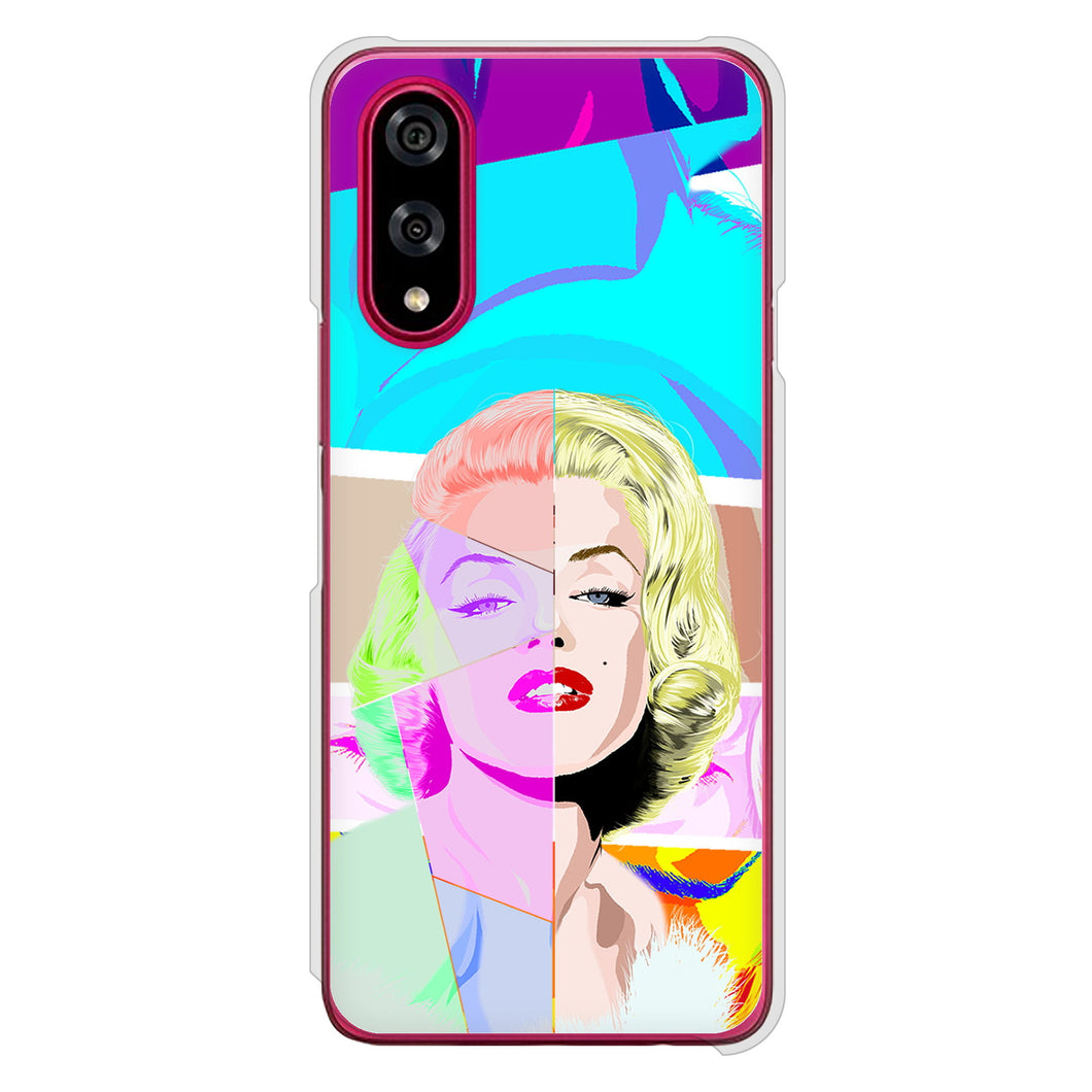 BASIO active3 KYG04 au 高画質仕上げ 背面印刷 ハードケースマリリンモンローデザイン