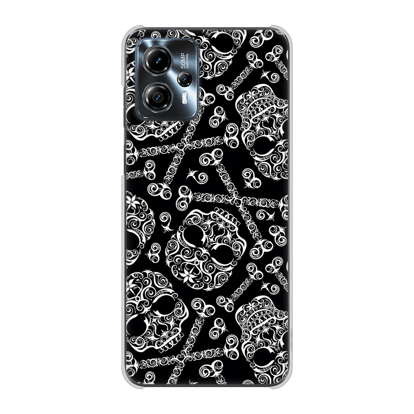 moto g13 高画質仕上げ 背面印刷 ハードケース 【363 ドクロの刺青】