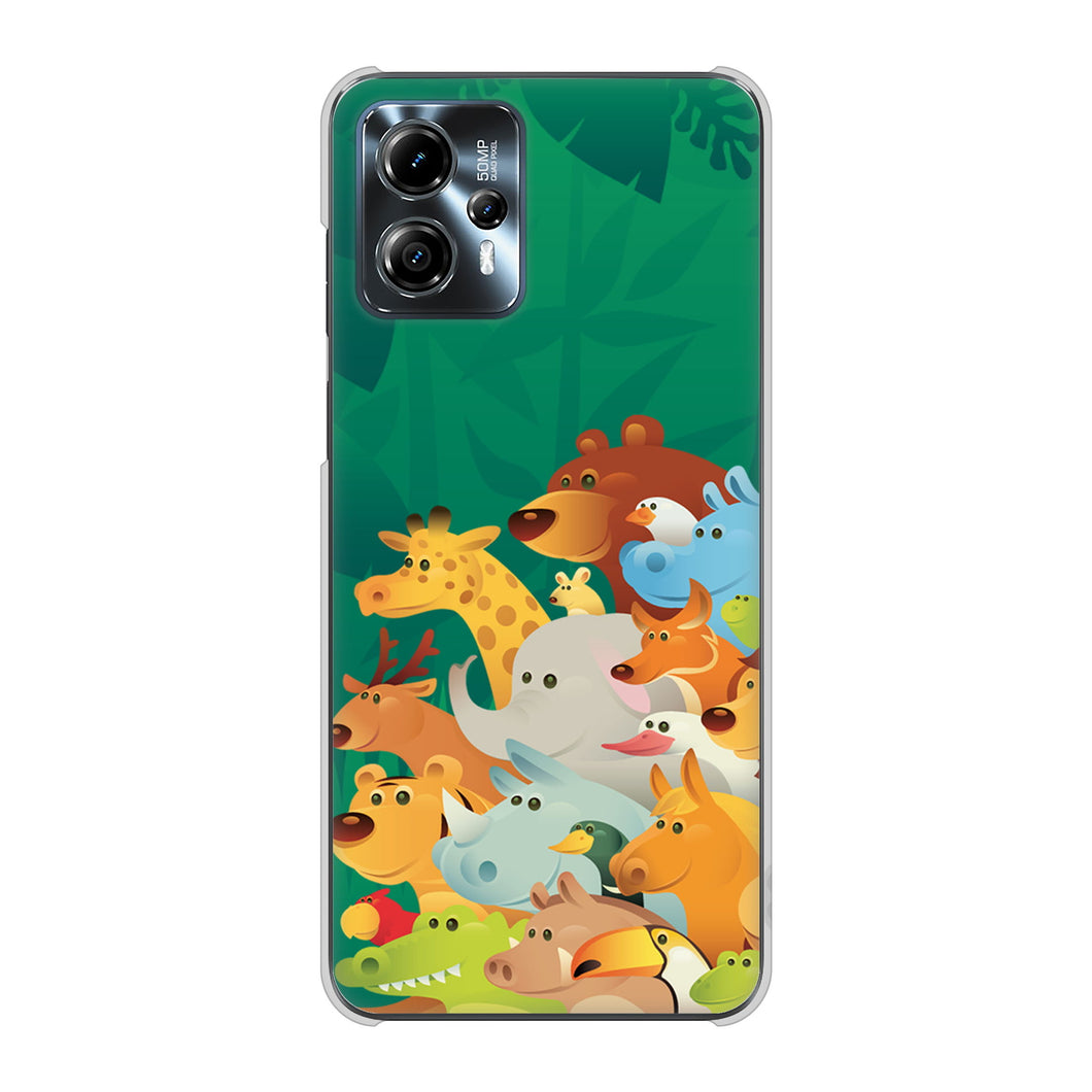 moto g13 高画質仕上げ 背面印刷 ハードケース 【370 全員集合】