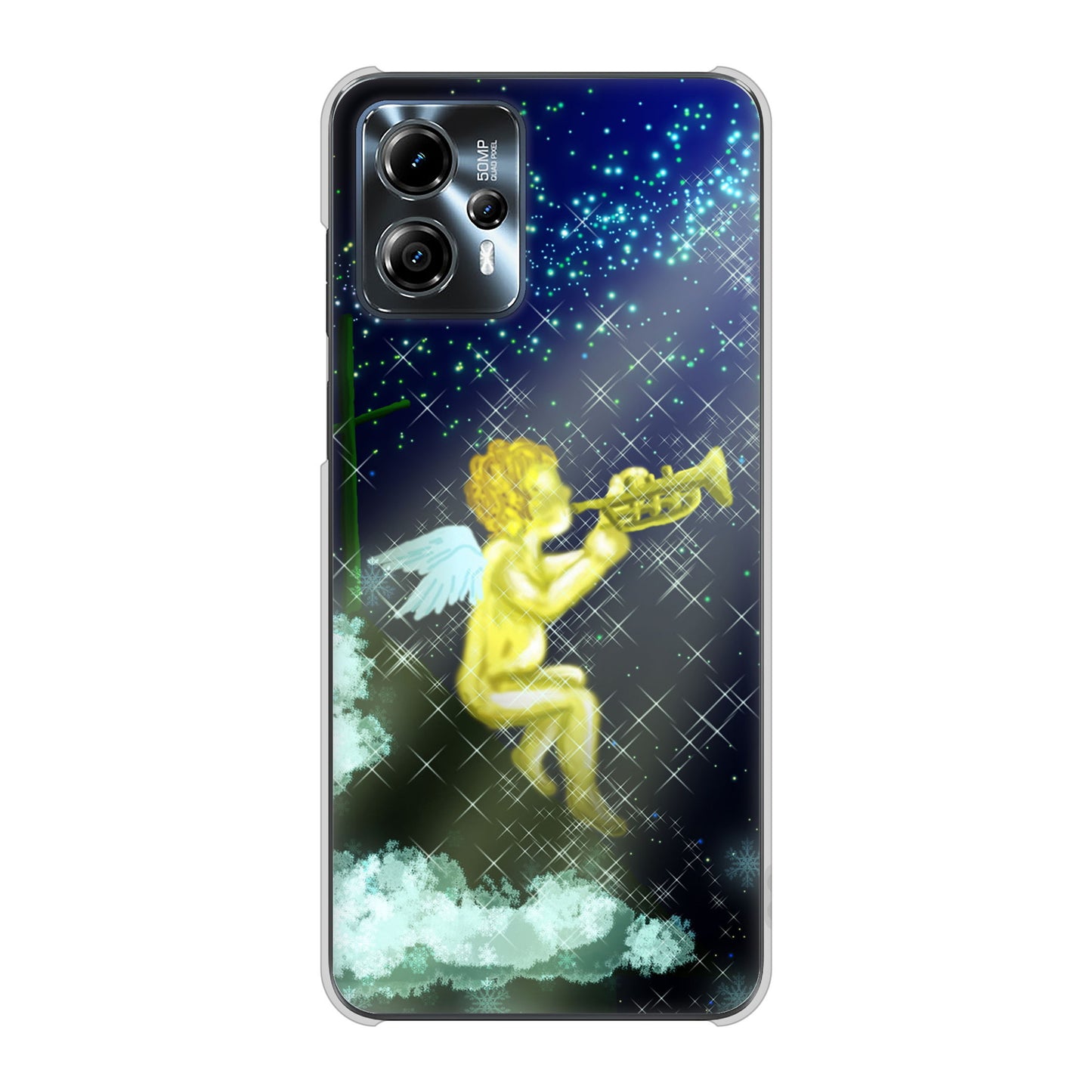 moto g13 高画質仕上げ 背面印刷 ハードケース 【1248 天使の演奏】