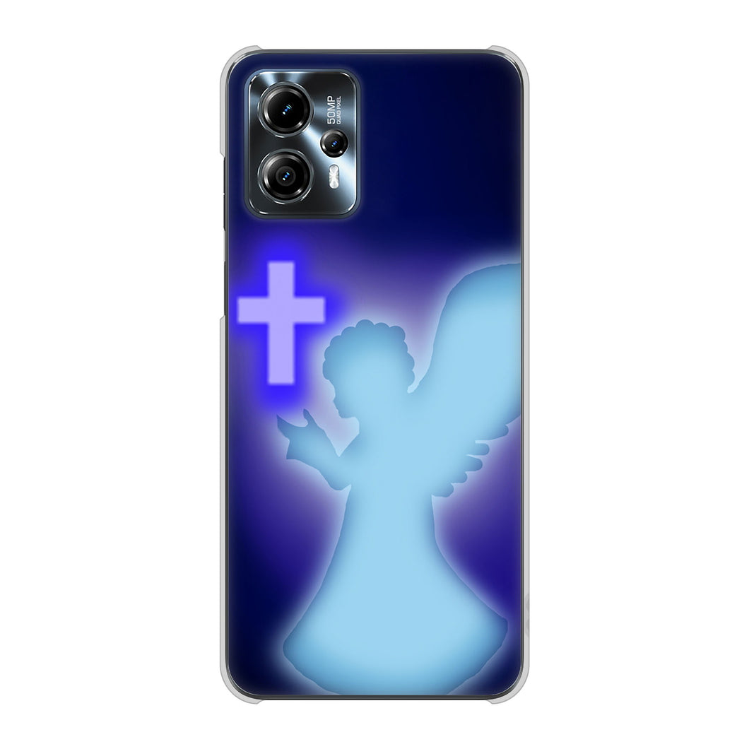 moto g13 高画質仕上げ 背面印刷 ハードケース 【1249 祈りを捧げる天使】