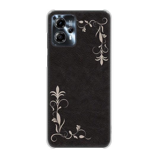 moto g13 高画質仕上げ 背面印刷 ハードケース 【EK825 レザー風グラスフレーム】