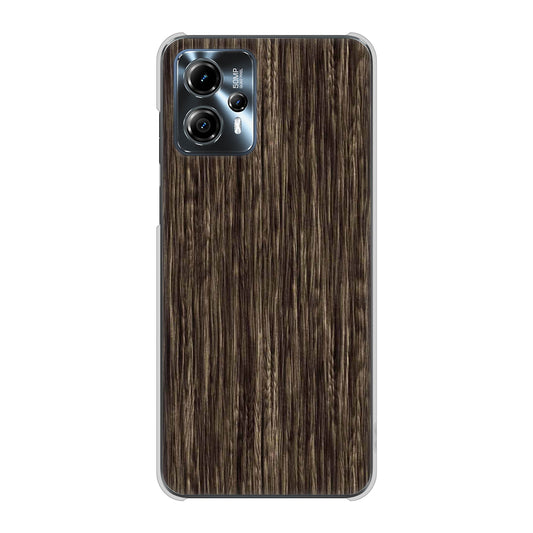 moto g13 高画質仕上げ 背面印刷 ハードケース 【EK848 木目ダークブラウン】
