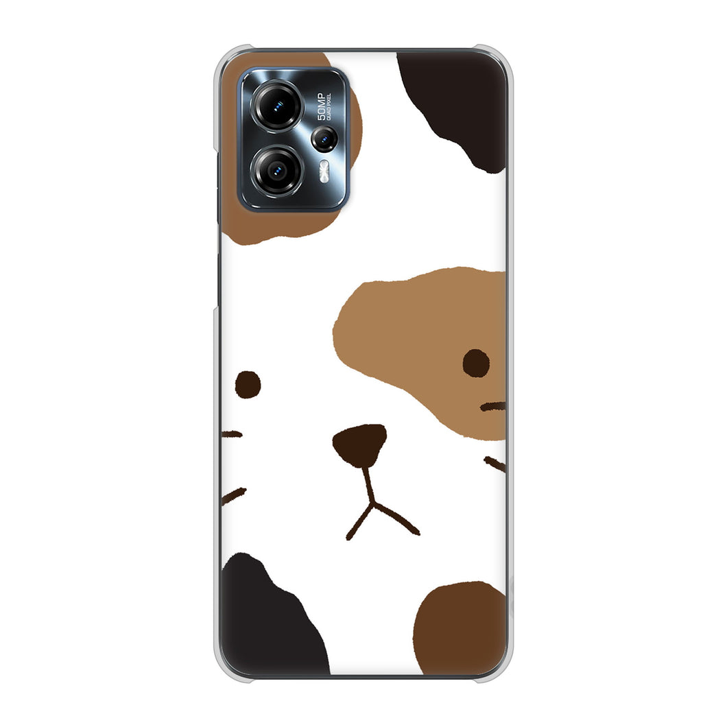 moto g13 高画質仕上げ 背面印刷 ハードケース 【IA801 みけ】