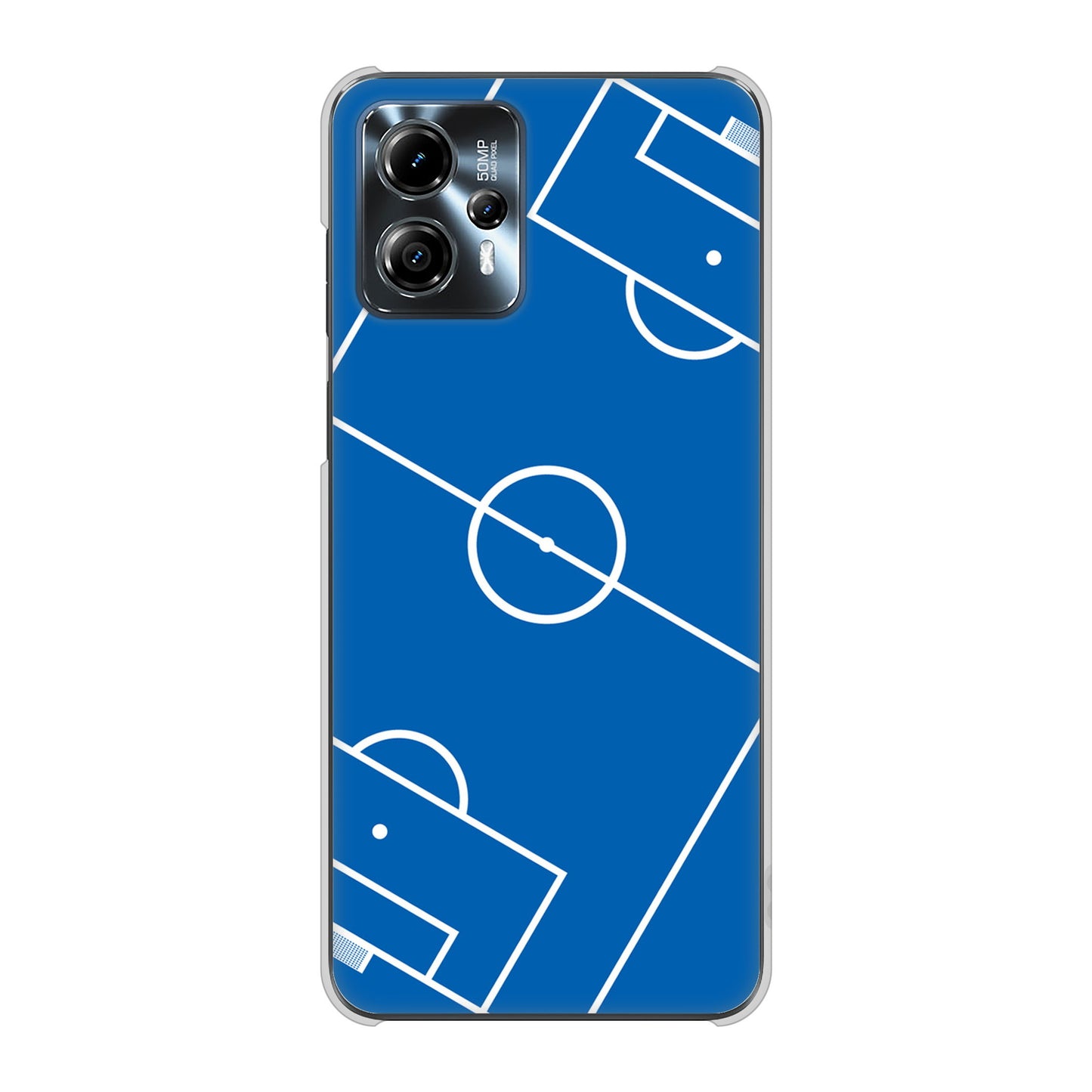 moto g13 高画質仕上げ 背面印刷 ハードケース 【IB922 SOCCER_ピッチ】