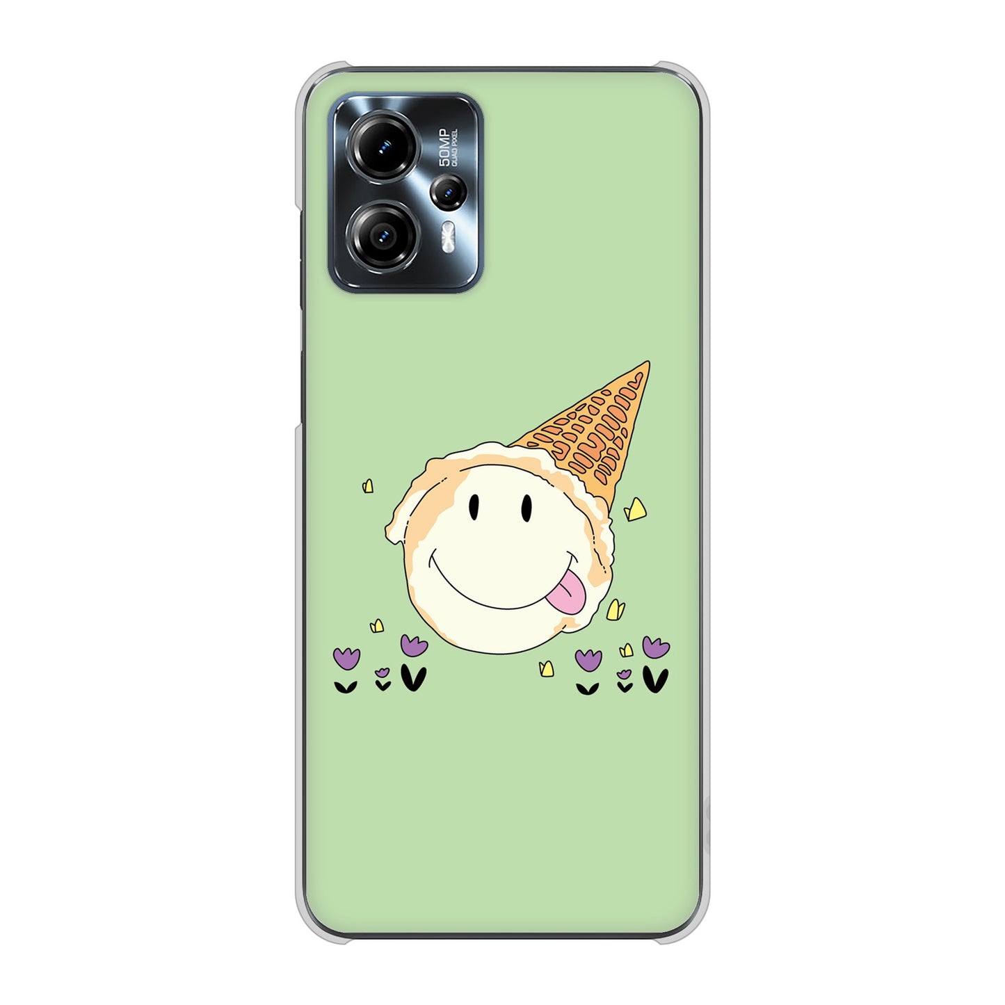 moto g13 高画質仕上げ 背面印刷 ハードケーススイーツイラスト