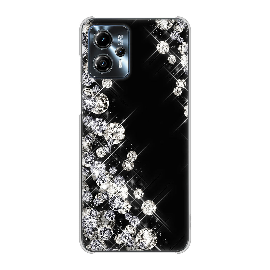 moto g13 高画質仕上げ 背面印刷 ハードケース 【VA871 ダイヤモンドフレーム】