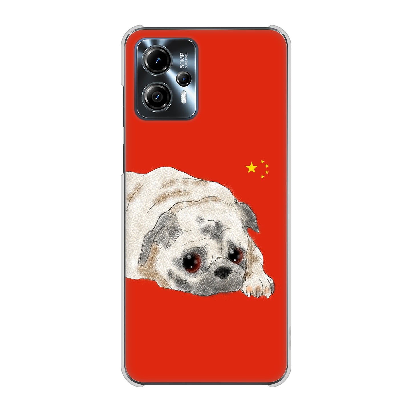 moto g13 高画質仕上げ 背面印刷 ハードケースパグ