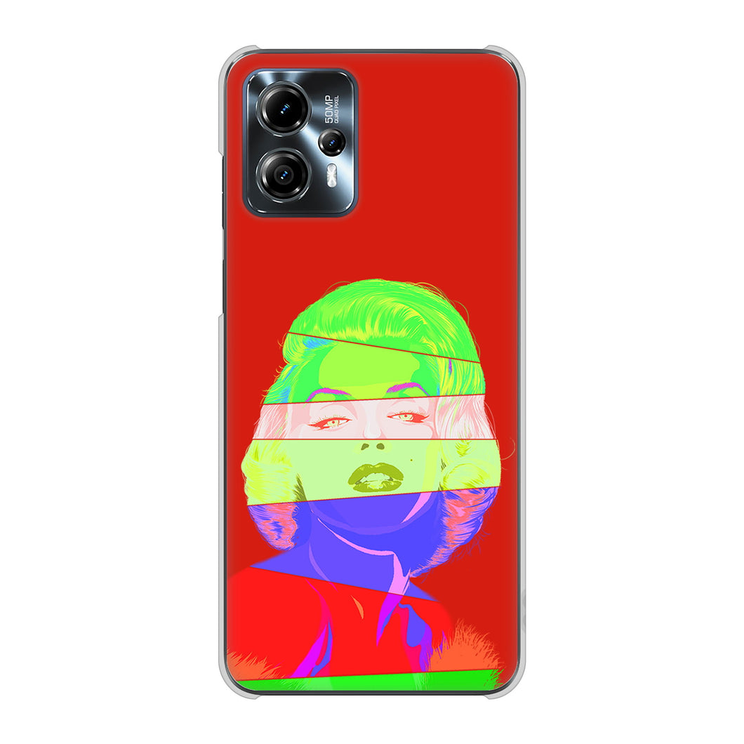 moto g13 高画質仕上げ 背面印刷 ハードケースマリリンモンローデザイン