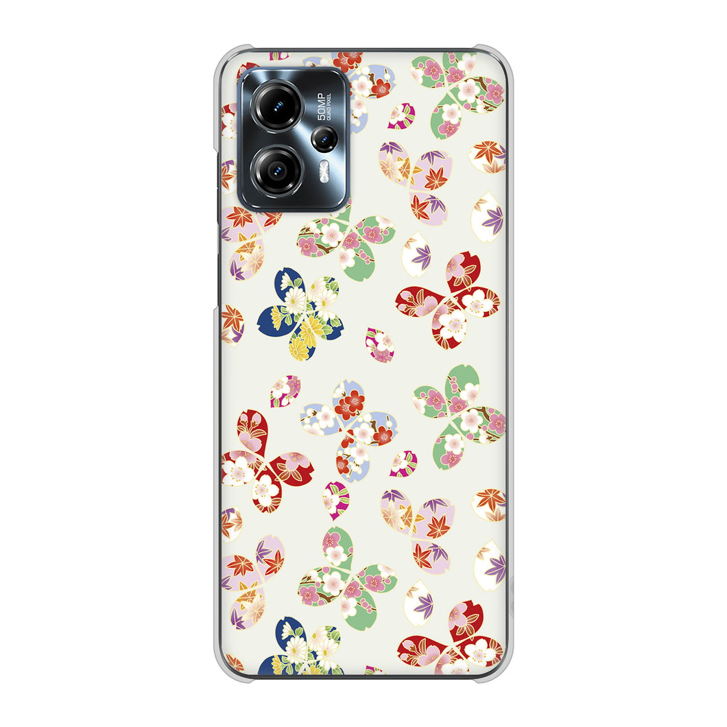 moto g13 高画質仕上げ 背面印刷 ハードケース和花柄