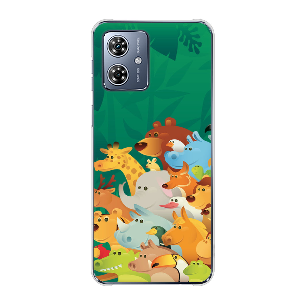 moto g64 5G 高画質仕上げ 背面印刷 ハードケース 【370 全員集合】