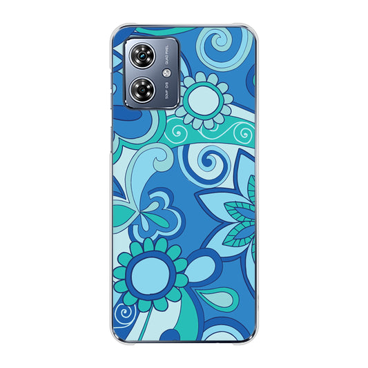 moto g64 5G 高画質仕上げ 背面印刷 ハードケース 【409 ブルーミックス】