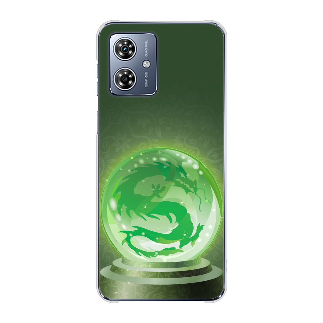 moto g64 5G 高画質仕上げ 背面印刷 ハードケース 【439 水晶に浮かぶ龍】