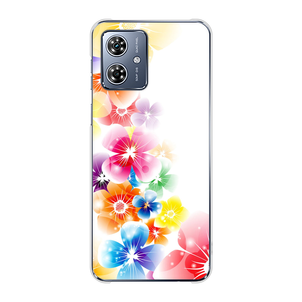 moto g64 5G 高画質仕上げ 背面印刷 ハードケース 【1209 光と花】