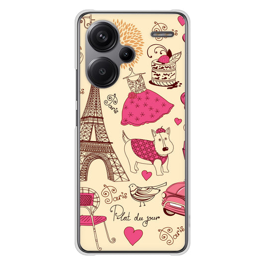 Xiaomi Redmi Note 13 Pro+ 高画質仕上げ 背面印刷 ハードケースLOVE フランス