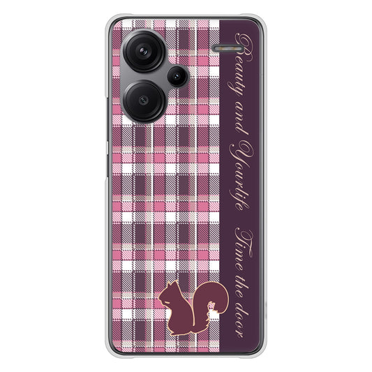 Xiaomi Redmi Note 13 Pro+ 高画質仕上げ 背面印刷 ハードケースピンクチェック