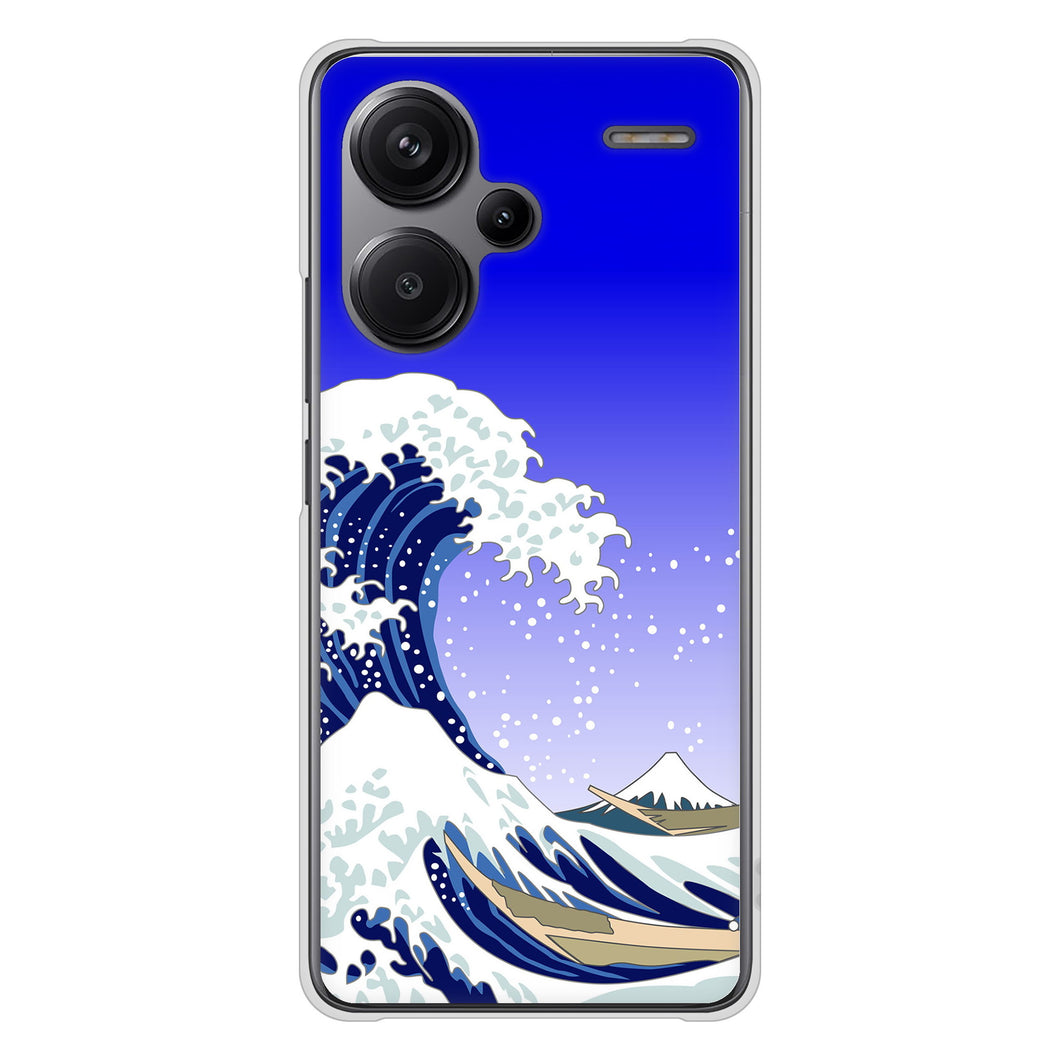 Xiaomi Redmi Note 13 Pro+ 高画質仕上げ 背面印刷 ハードケース 【625 波に富士】