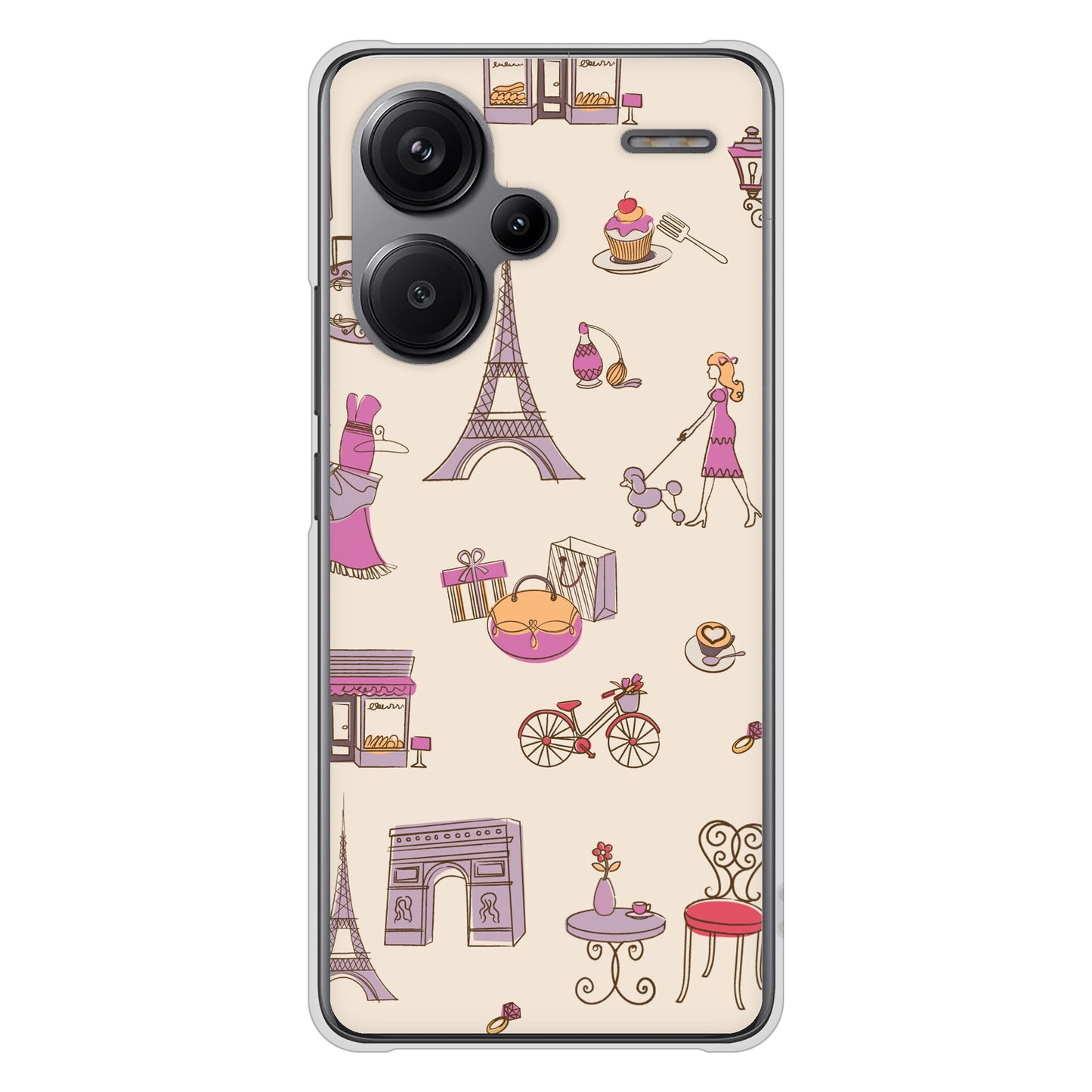 Xiaomi Redmi Note 13 Pro+ 高画質仕上げ 背面印刷 ハードケースLOVE フランス
