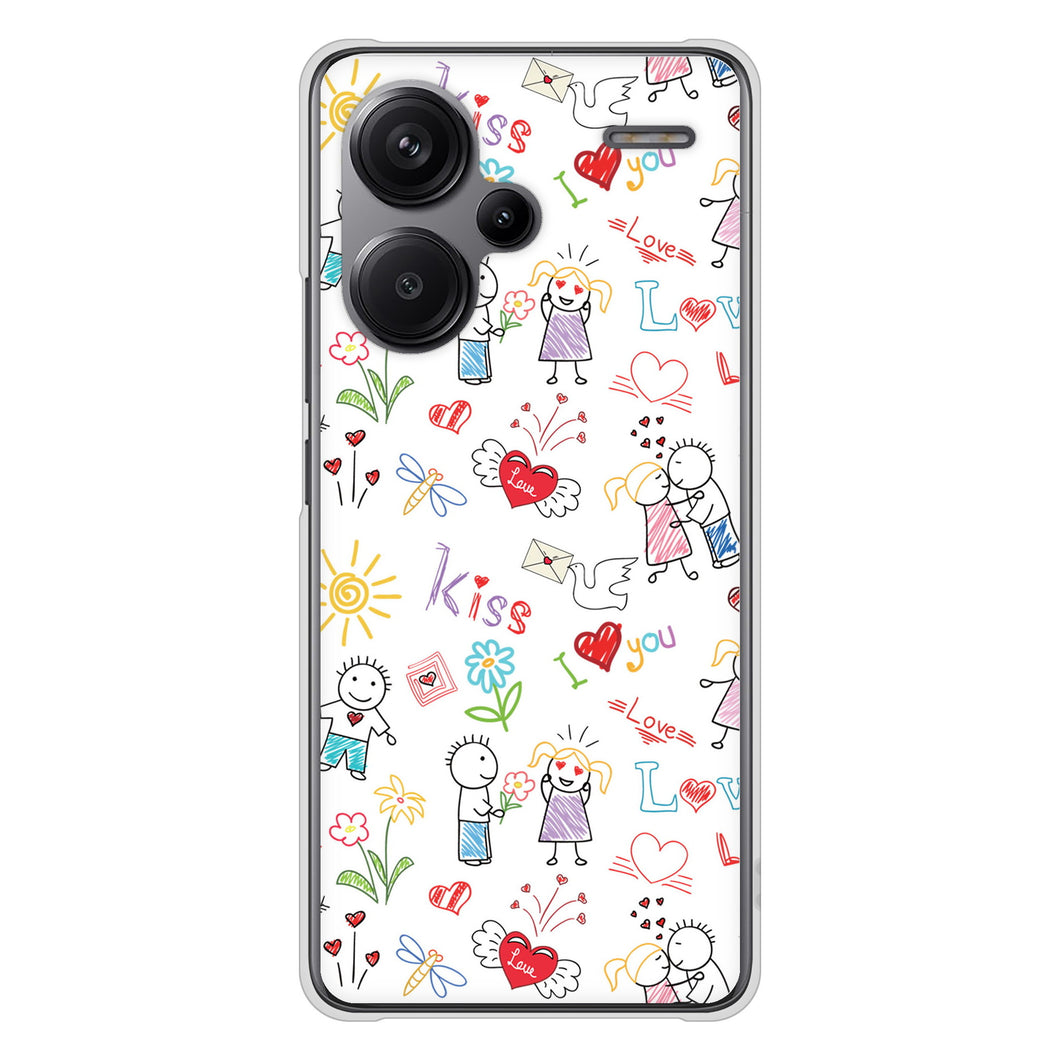 Xiaomi Redmi Note 13 Pro+ 高画質仕上げ 背面印刷 ハードケースカップル＆ファミリー