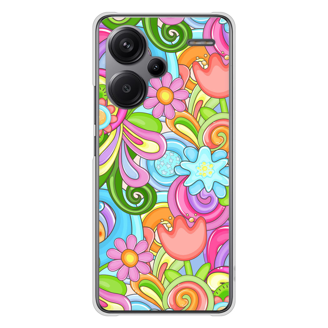 Xiaomi Redmi Note 13 Pro+ 高画質仕上げ 背面印刷 ハードケース 【713 ミラクルフラワー】