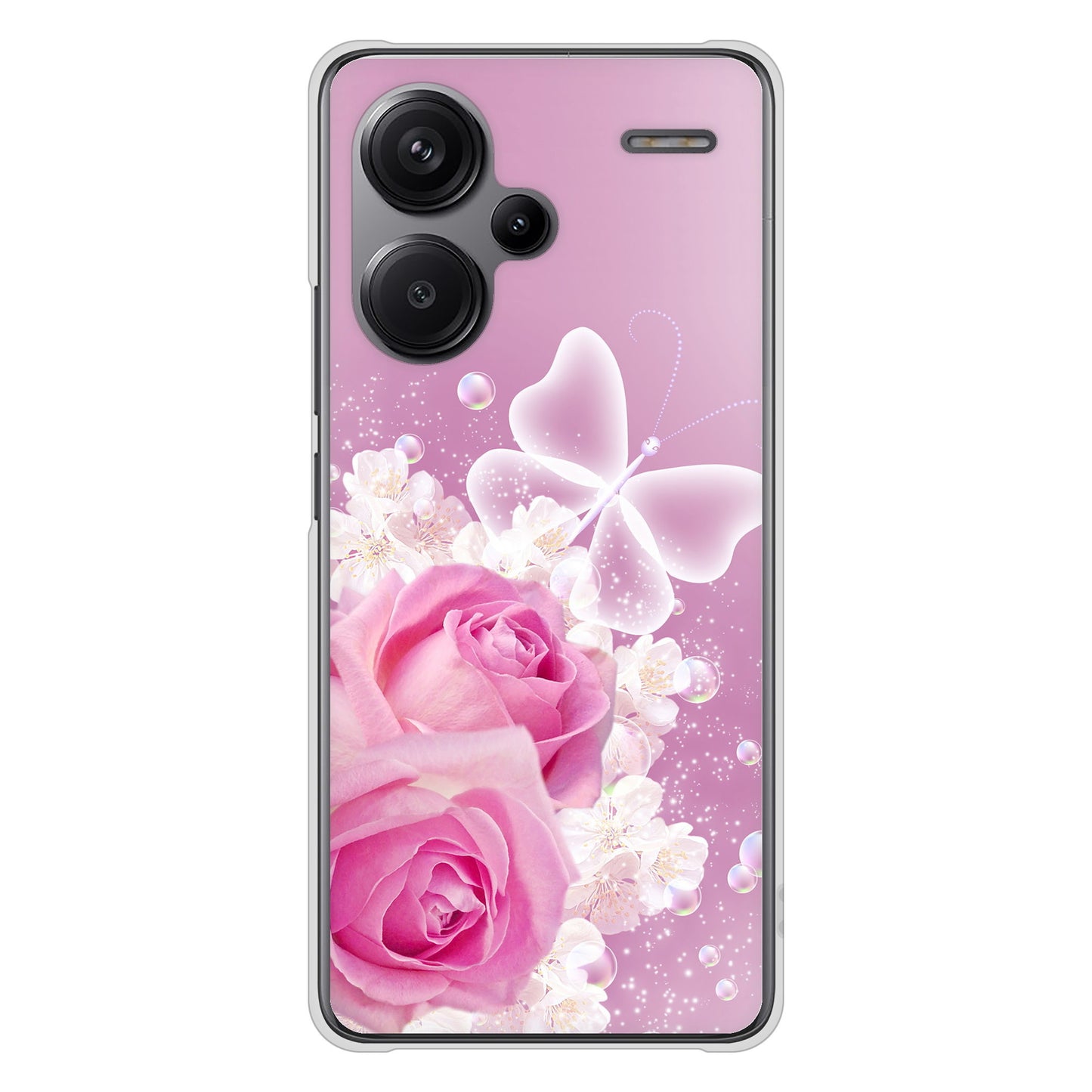 Xiaomi Redmi Note 13 Pro+ 高画質仕上げ 背面印刷 ハードケースロマンチックなバラ