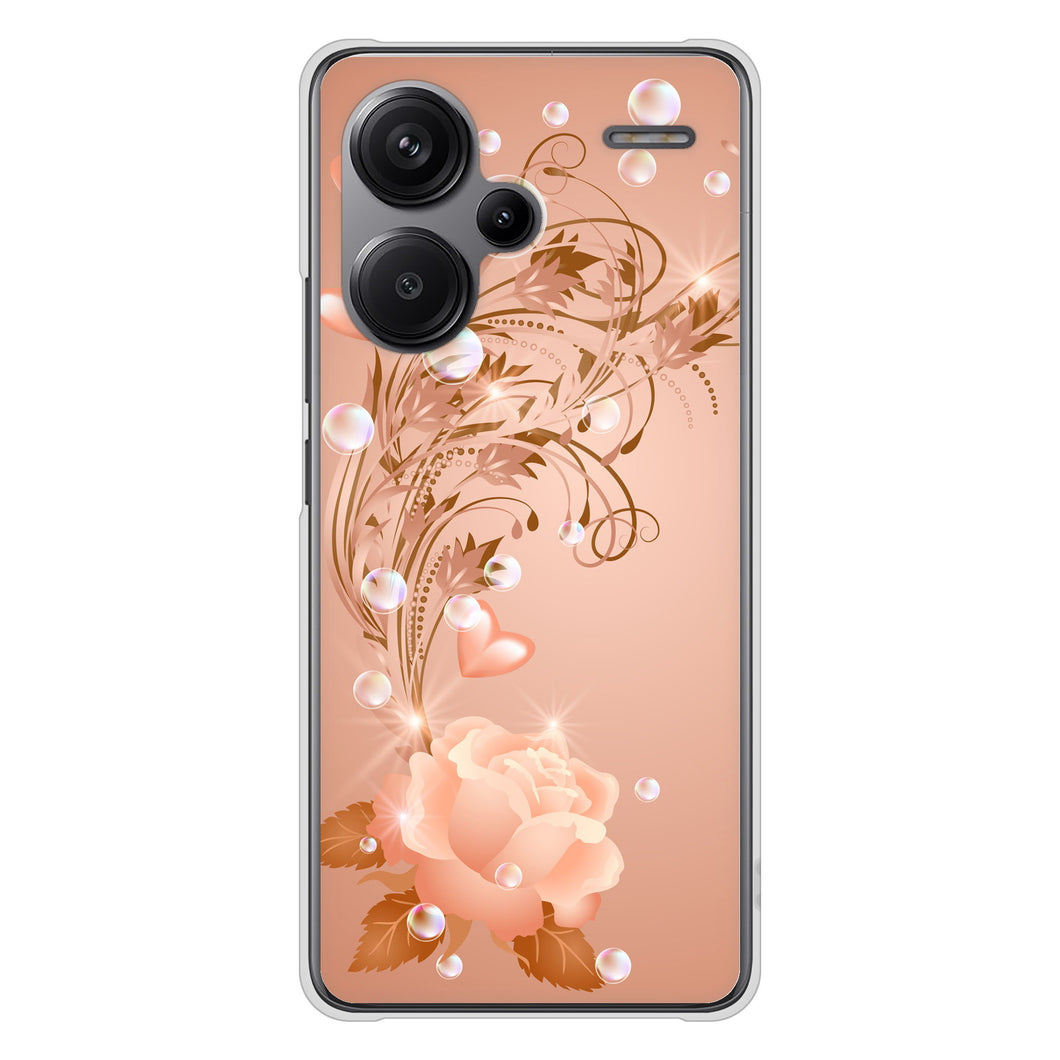 Xiaomi Redmi Note 13 Pro+ 高画質仕上げ 背面印刷 ハードケースロマンチックなバラ