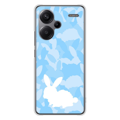Xiaomi Redmi Note 13 Pro+ 高画質仕上げ 背面印刷 ハードケースむかいあぐる うさぎ迷彩風