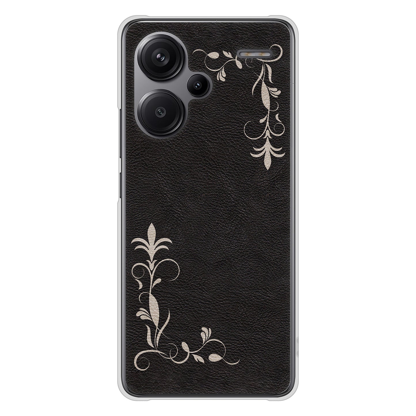 Xiaomi Redmi Note 13 Pro+ 高画質仕上げ 背面印刷 ハードケース 【EK825 レザー風グラスフレーム】