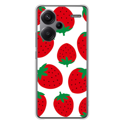 Xiaomi Redmi Note 13 Pro+ 高画質仕上げ 背面印刷 ハードケース大きいイチゴ模様