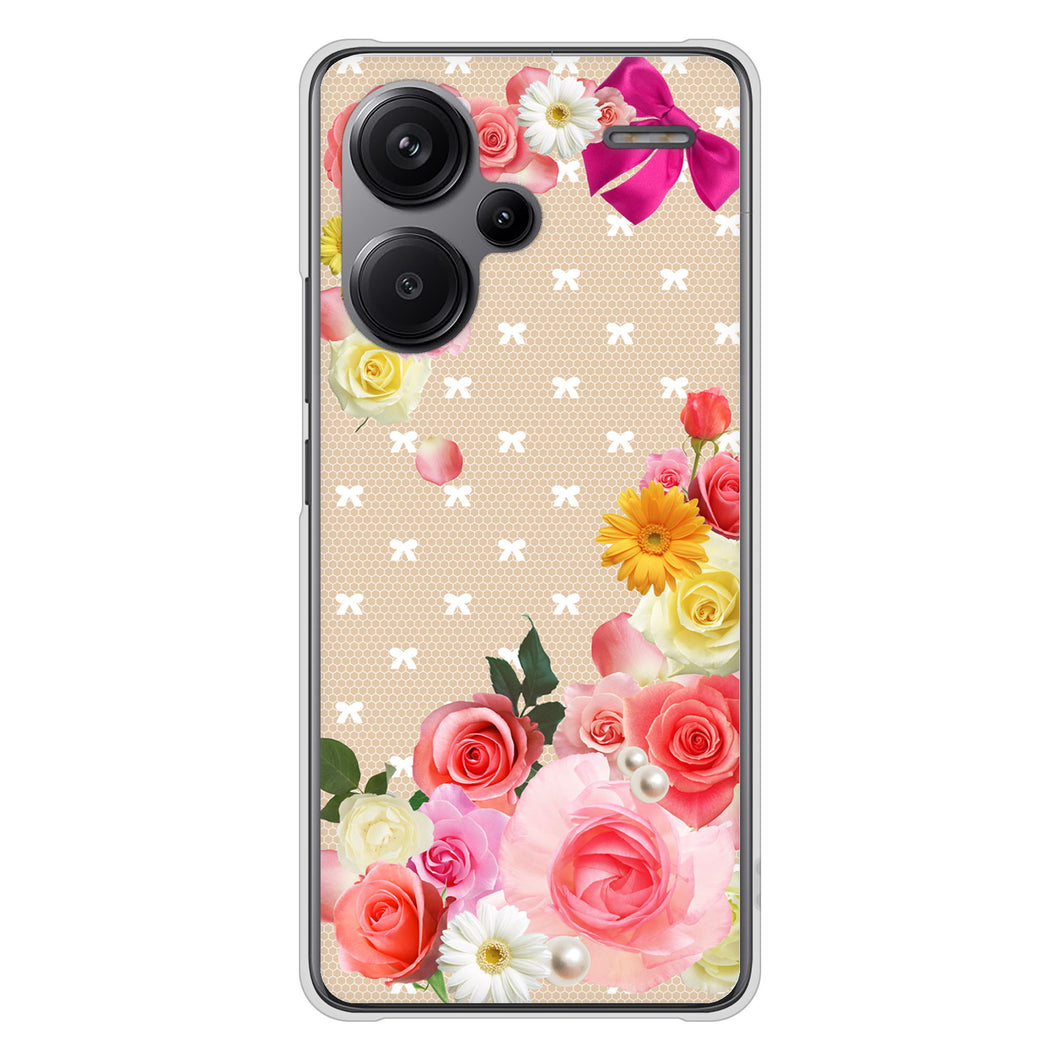 Xiaomi Redmi Note 13 Pro+ 高画質仕上げ 背面印刷 ハードケースロマンチックなバラ
