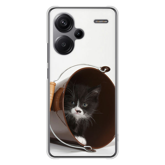 Xiaomi Redmi Note 13 Pro+ 高画質仕上げ 背面印刷 ハードケース 【VA800 ネコとバケツ】