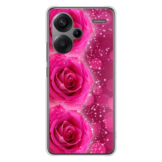 Xiaomi Redmi Note 13 Pro+ 高画質仕上げ 背面印刷 ハードケース 【VA815 3連のバラ】