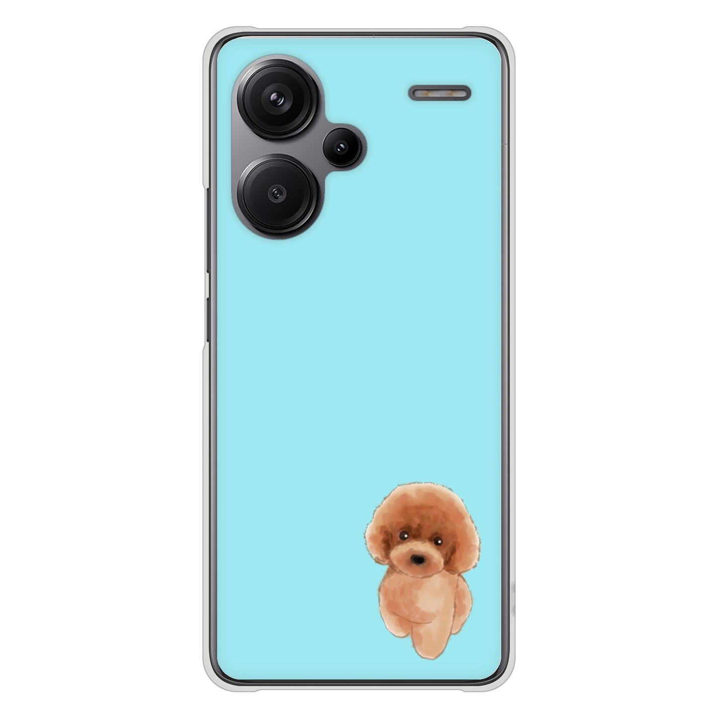 Xiaomi Redmi Note 13 Pro+ 高画質仕上げ 背面印刷 ハードケーストイプードルレッド