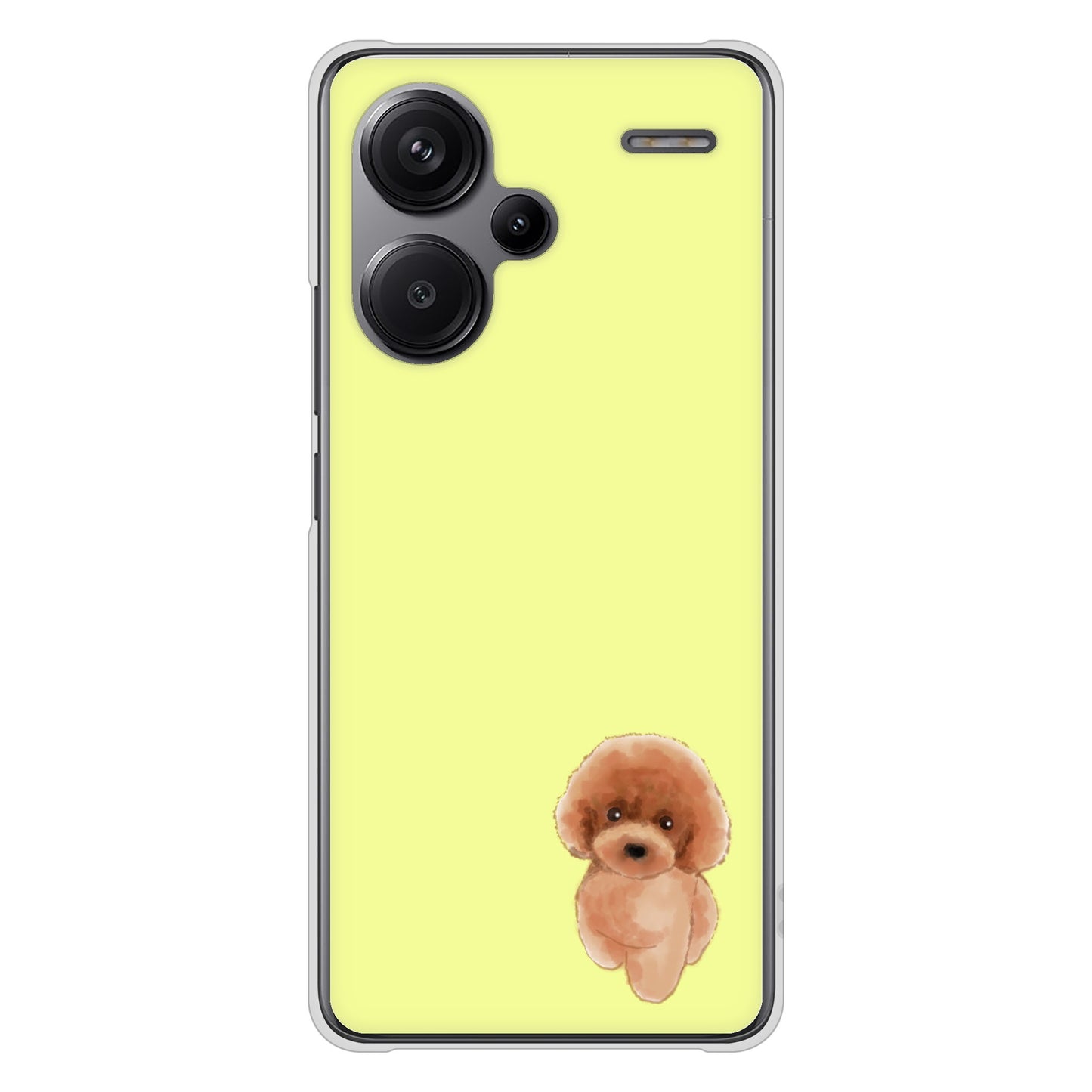 Xiaomi Redmi Note 13 Pro+ 高画質仕上げ 背面印刷 ハードケーストイプードルレッド