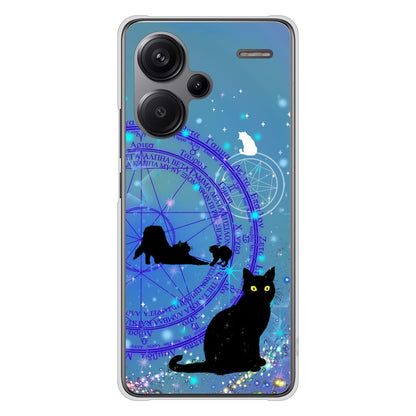 Xiaomi Redmi Note 13 Pro+ 高画質仕上げ 背面印刷 ハードケース魔法陣猫