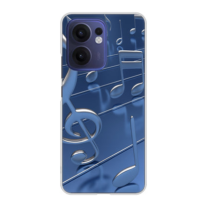 OPPO Reno13 A OPG05 UQ mobile 高画質仕上げ 背面印刷 ハードケース音符