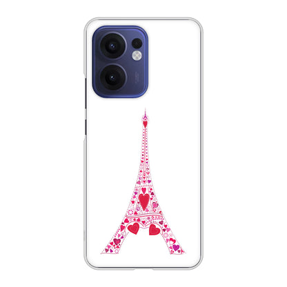 OPPO Reno13 A OPG05 UQ mobile 高画質仕上げ 背面印刷 ハードケースLOVE フランス