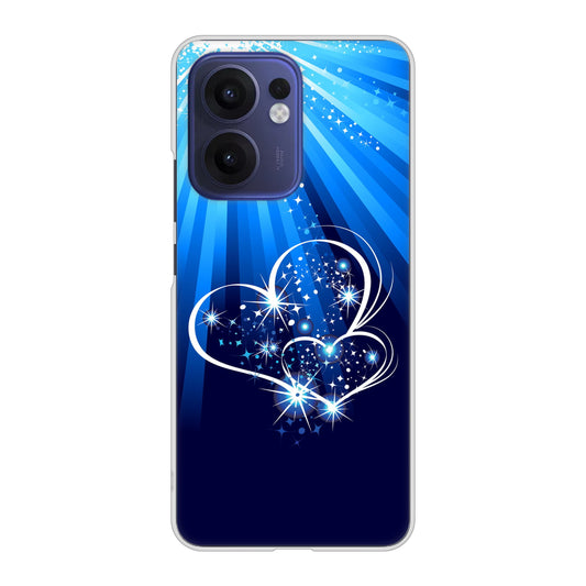 OPPO Reno13 A OPG05 UQ mobile 高画質仕上げ 背面印刷 ハードケースきらめきハート