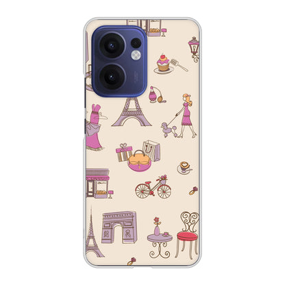 OPPO Reno13 A OPG05 UQ mobile 高画質仕上げ 背面印刷 ハードケースLOVE フランス