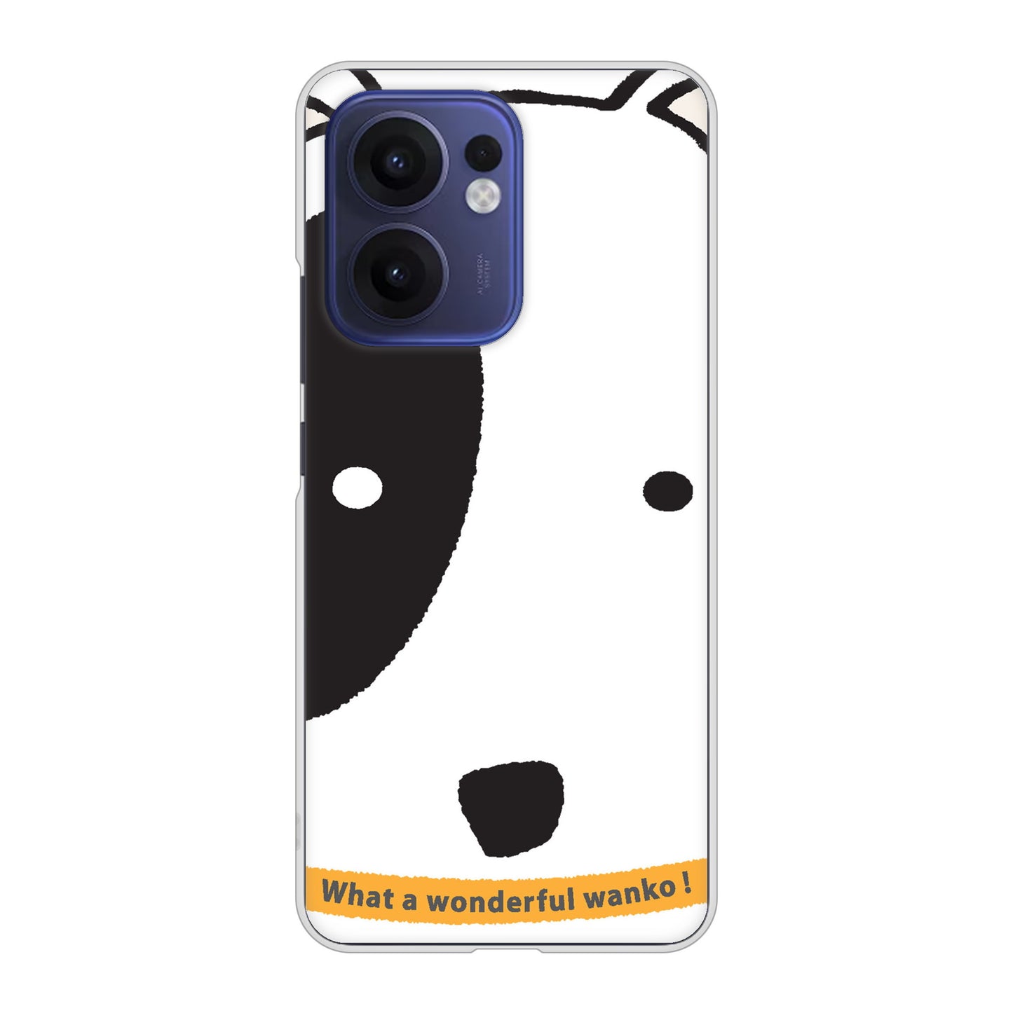 OPPO Reno13 A OPG05 UQ mobile 高画質仕上げ 背面印刷 ハードケース 【IA800 わんこ】