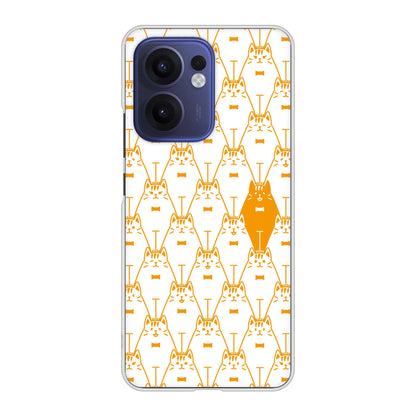 OPPO Reno13 A OPG05 UQ mobile 高画質仕上げ 背面印刷 ハードケースパターンアニマル
