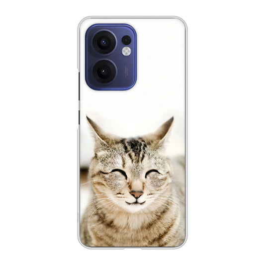 OPPO Reno13 A OPG05 UQ mobile 高画質仕上げ 背面印刷 ハードケース 【VA801 笑福ねこ】